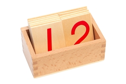Wooden Number Tablets with Box for the Number Rods