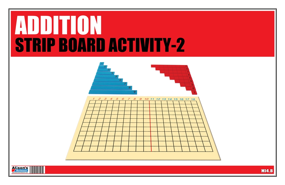 Montessori Materials Addition Strip Board Activity 2 Printed 