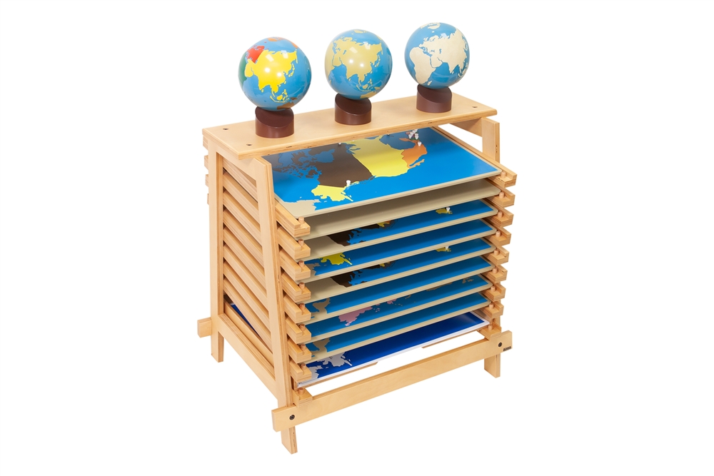 Montessori Materials Map Stand For Eight Maps Premium Quality 