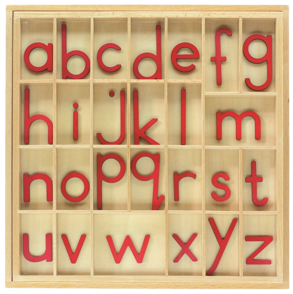 Montessori Materials Red Small Movable Alphabets With Box