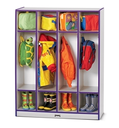 Rainbow Accents 4 Section Coat Locker Gray/Purple