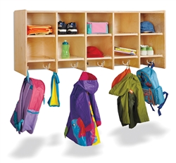 10 Section Wall Mount Coat Locker without Trays