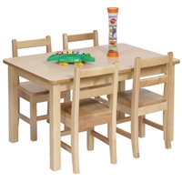 24" x 30" Solid Birch Classroom Table (Solid Wood Top)