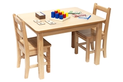 24" x 30" Solid Birch Classroom Table (Laminate Top)