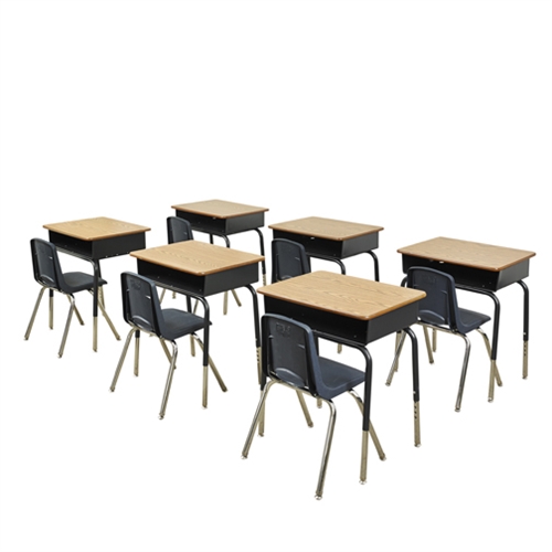 Montessori Materials 6 Open Front Metal Book Box Desks And 6