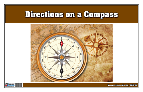  Directions on a Compass Nomenclature Cards (3-6)