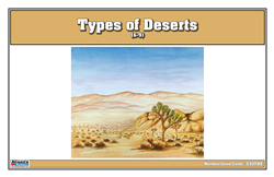 Types of Deserts Nomenclature Cards (6-9) (Printed)