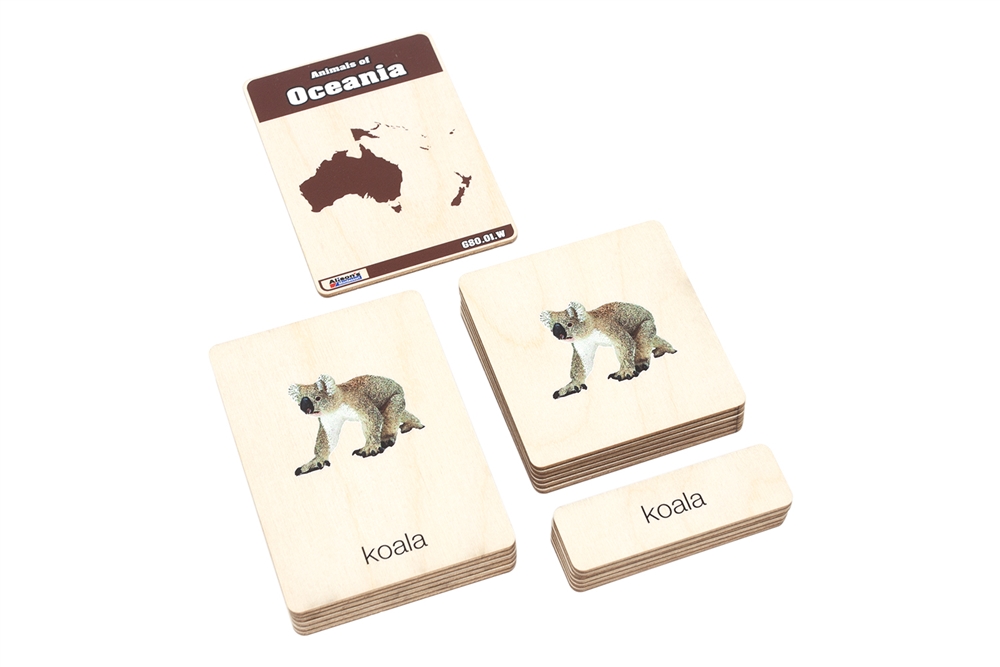  Animals of Australia Wooden Nomenclature Cards (3-6) (Printed)