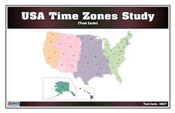 USA Time Zones Study Task Cards