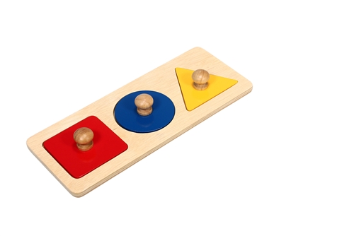 Montessori Materials: Three Shape Geometry Puzzle