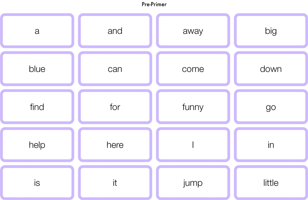 Montessori Sight Words