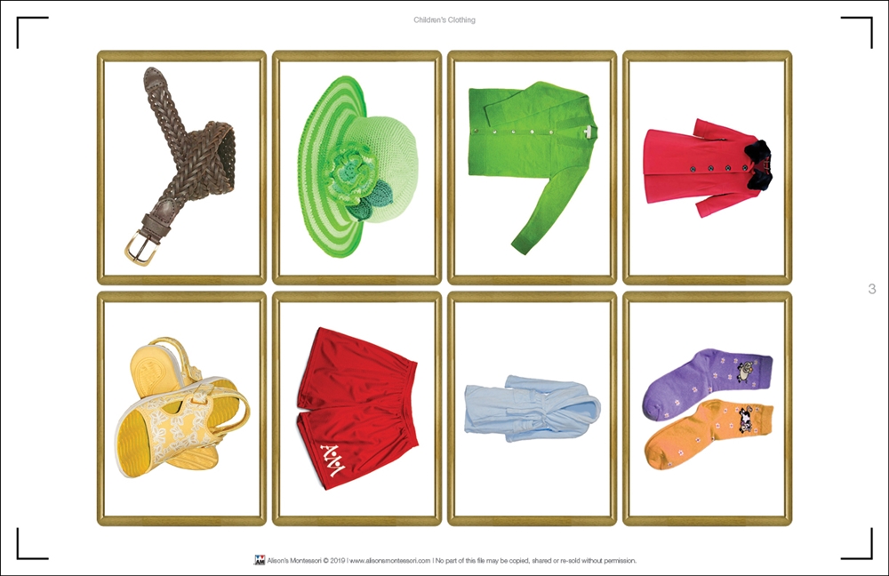 Montessori Materials: Nouns Learning Cards