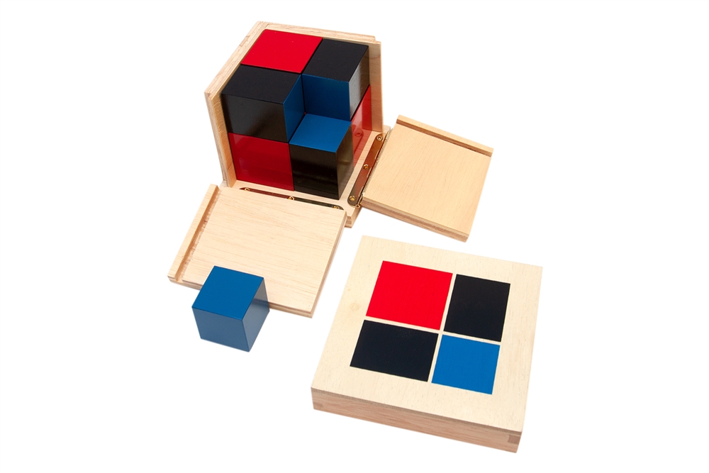 Montessori Materials Binomial Cube Helps the Child Learn Binomial Equations  (a+b)