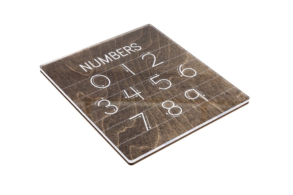 Montessori Materials: Numbers Tracing Board