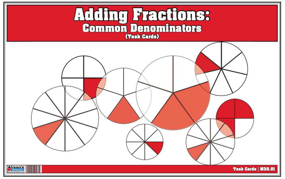 Adding Fractions: Common Denominators (Printed)