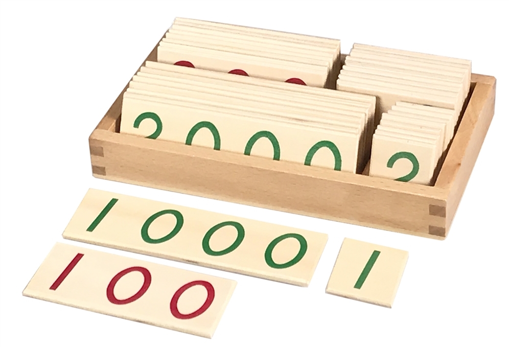 Large Wooden Number Cards (1-9000)