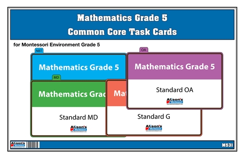 Montessori Materials: Math Grade 5 Task Cards