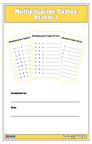 MultiMalin - multiplication tables (box containing 1 booklet, 1