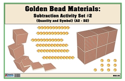 Golden Bead Materials (Quantity and Symbol) Subtraction Activity Set #2 (A1-D1) (Printed)