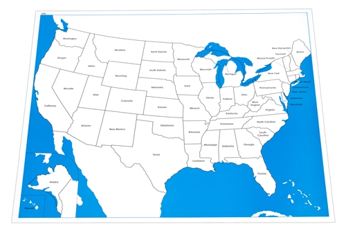 Labeled Control Chart for Map of USA