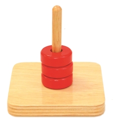 Montessori Materials: Rings on a Vertical Dowel