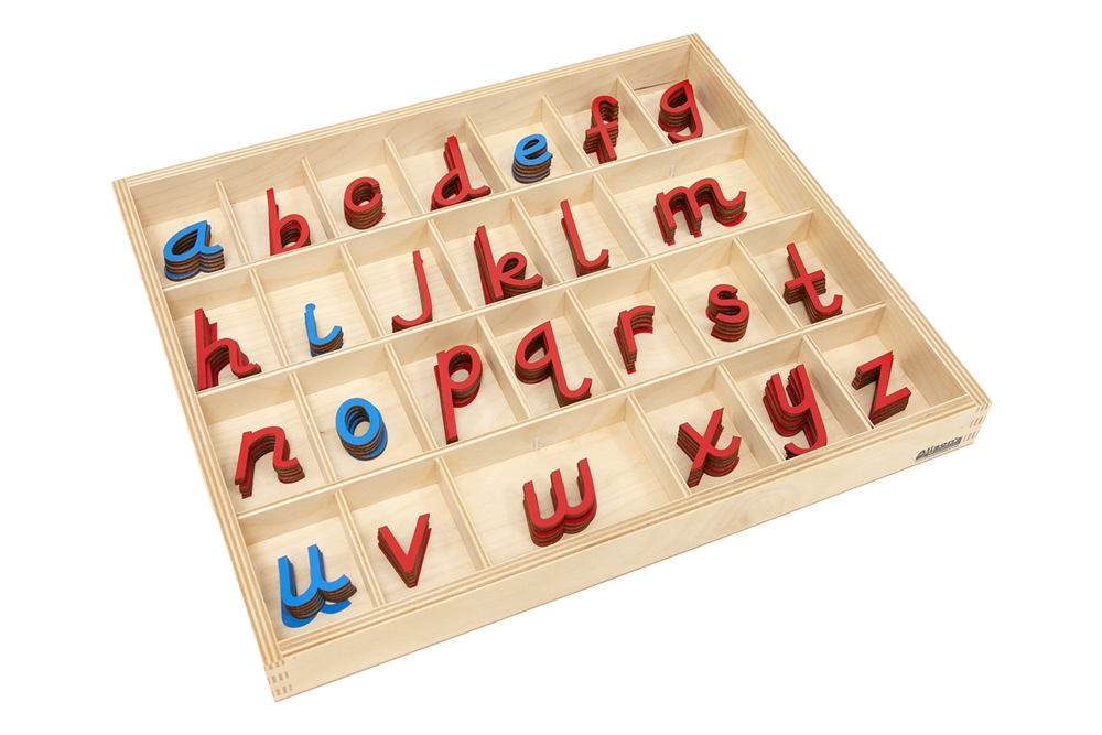 Montessori Materials: Small Movable Alphabets: D’Nealian (Premium Quality)