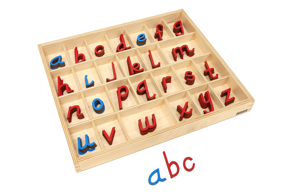 Montessori Materials: Small Movable Alphabets: D’Nealian (Premium Quality)