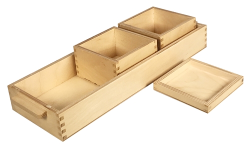 Decimal Quantity with Wooden Kids Baby Montessori Trays