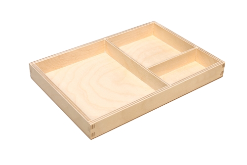 Montessori Materials: Three Part Tray (Premium Quality)