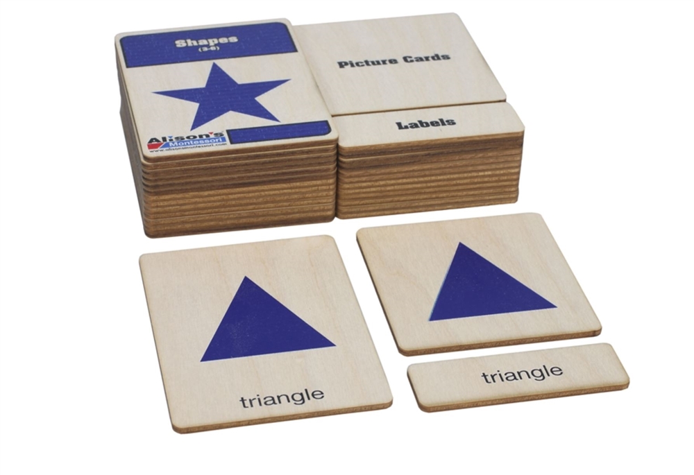  Geometric Shapes Wooden Nomenclature Cards (3-6)