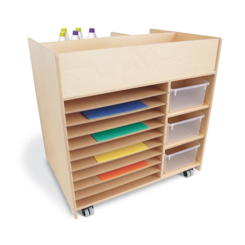 Montessori Materials : Deluxe Mobile Art Supply Cart