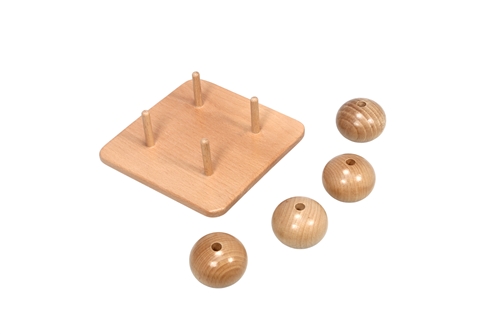 Wooden Balls on Small Pegs