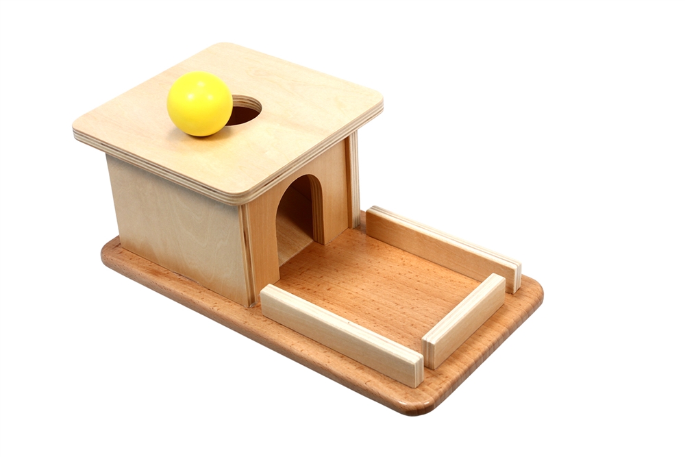 Montessori object permanence box with tray hot sale and ball