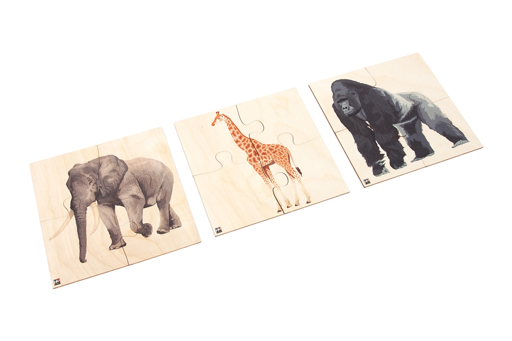 Montessori Materials: Animals of Africa: Jigsaw Puzzles